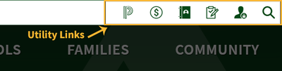 Site Utility Header Links